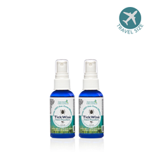 3 Moms Organics mosquito and tick repellent spray bottle with lemon vanilla scent, transparent 2oz travel size with spray