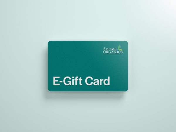 3 Moms Organics E-Gift Card for farmers market-style, organic, hand-crafted, locally-sourced foods and nutritional